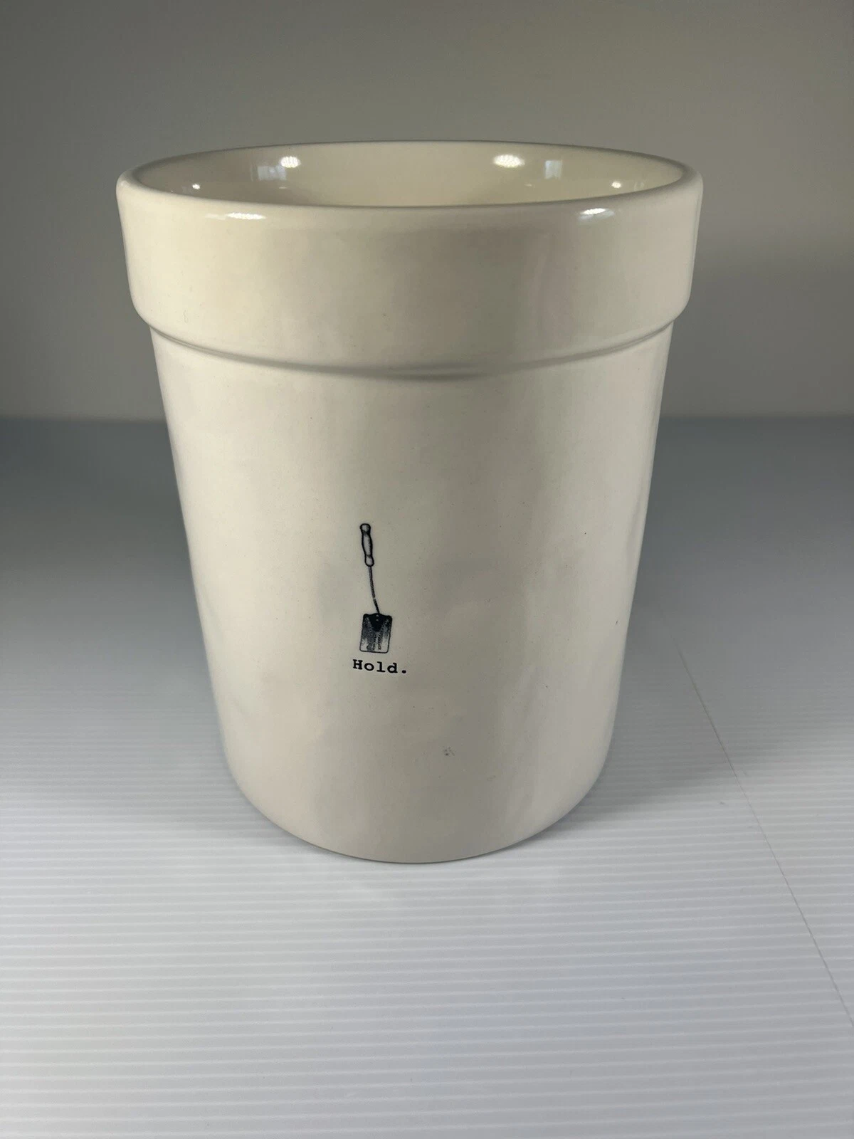 Rae Dunn Large Utensil Icon Spatula Crock 2017 Dimply