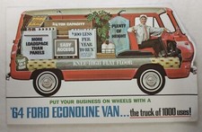 1960's Ford Econoline Delivery Van sheet sales brochure literature + Manual