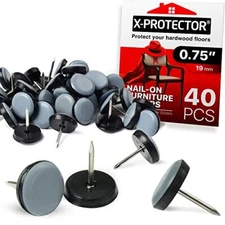 Chair Glides  0.75" Furniture Glides, Premium Chair Leg Floor Protectors,40 pack