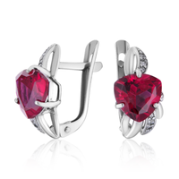 Ohrringe Damenohrringe Ohrringe Silber Mit Zirkonia Stein Korund Echtschmuck