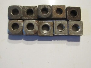 Vintage 5/16" Square Head Nut Lot of 10     Hd2