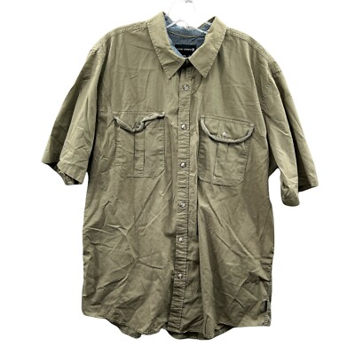 Ocean Current Shirt Men's XXL Green Short-sleeve Button-up Cotton Casual