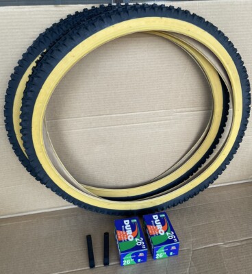 kuma✕2 26 x 2.10 Gum Wall Mountain Bicycle Knobby Tires + Inner