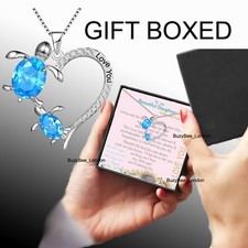 To My Daughter Gifts Birthday Gift for her Silver Necklace Card Gift Boxed T