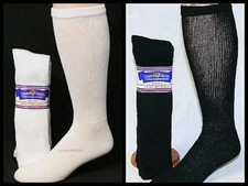 3 Pairs Womens Physicians Choice OVER THE CALF Cushioned Diabetic Socks USA Made
