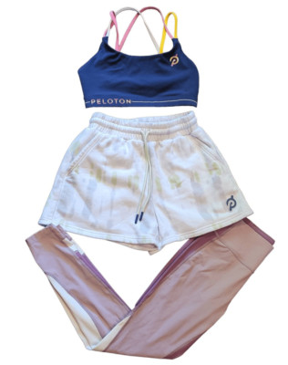 Peloton Activewear Set BUNDLE Women's Small Shorts Sports Top Workout Gym