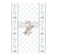 Annie Sloan SWEDISH POSY Decor Transfer, French Country, Lattice Work, Florals 