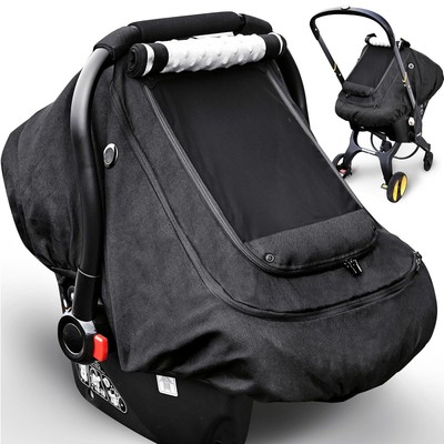Waterproof Baby Car Seat Cover, Windproof Black