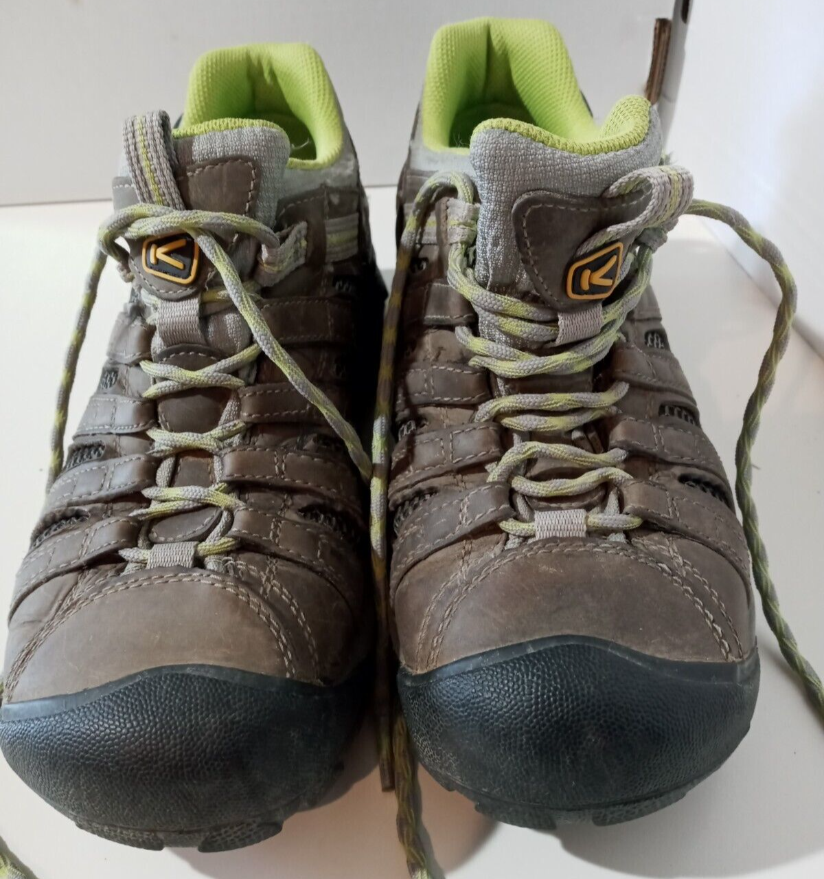 Scarpe da trekking Keen da donna marroni verdi stringate taglia 8 5