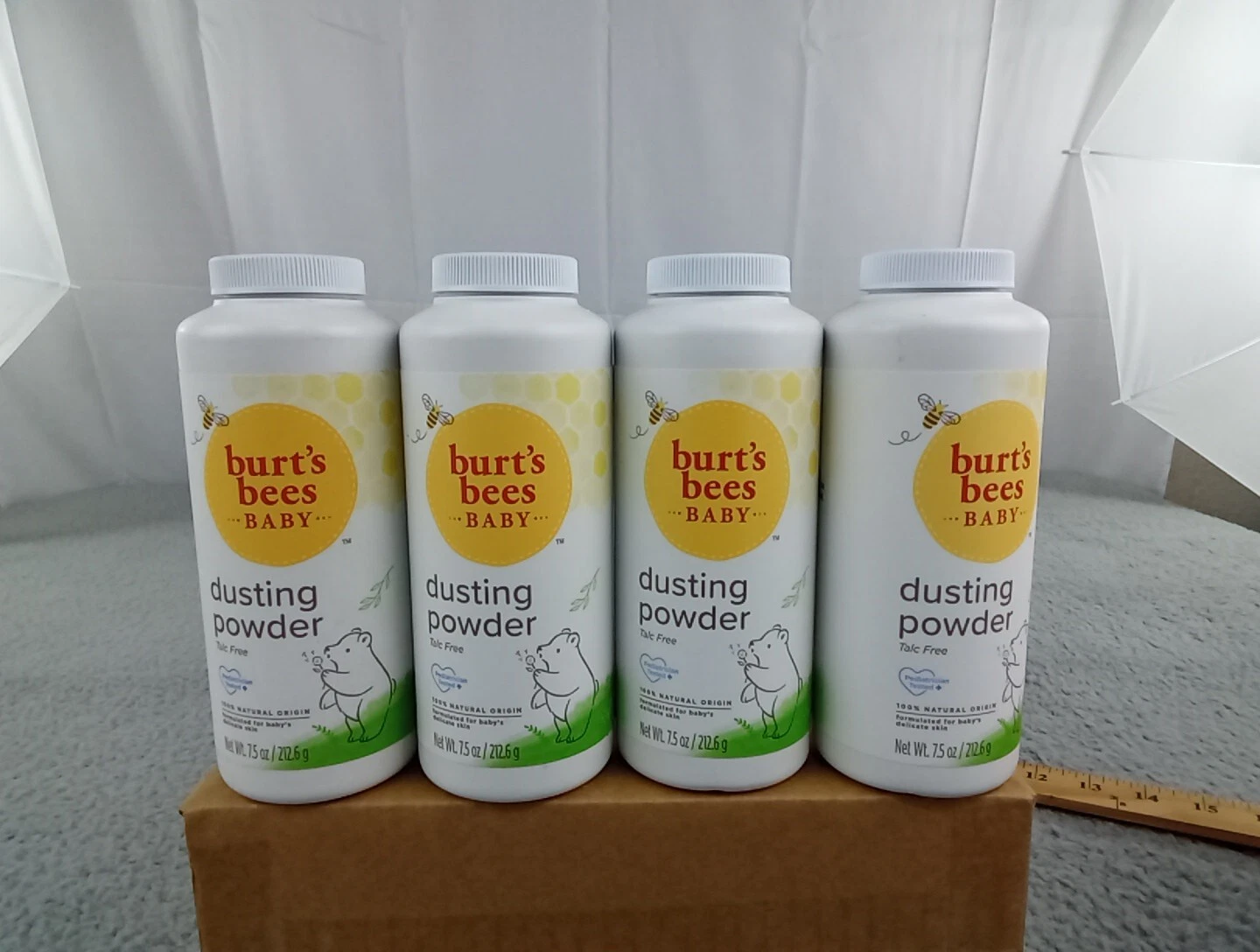 4x Burts Bees Baby Dusting Powder Original 100% Natural Talc Free 7.5 oz