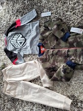 NEW LOT/3 BOY CLOTHING BOYS SIZE 6-7 FLEECE JACKET, FLEECE PANTS, SHIRT LOT
