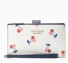 Kate Spade Staci Cherry Phone Wallet Wristlet New PICK 1 PATTERN A OR B 