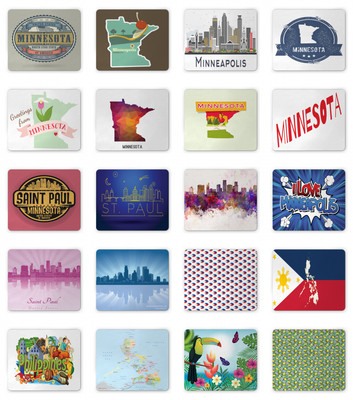 Non Slip Rubber Backing Easy to Use and Durable Standard Size Mousepad Ambesonne