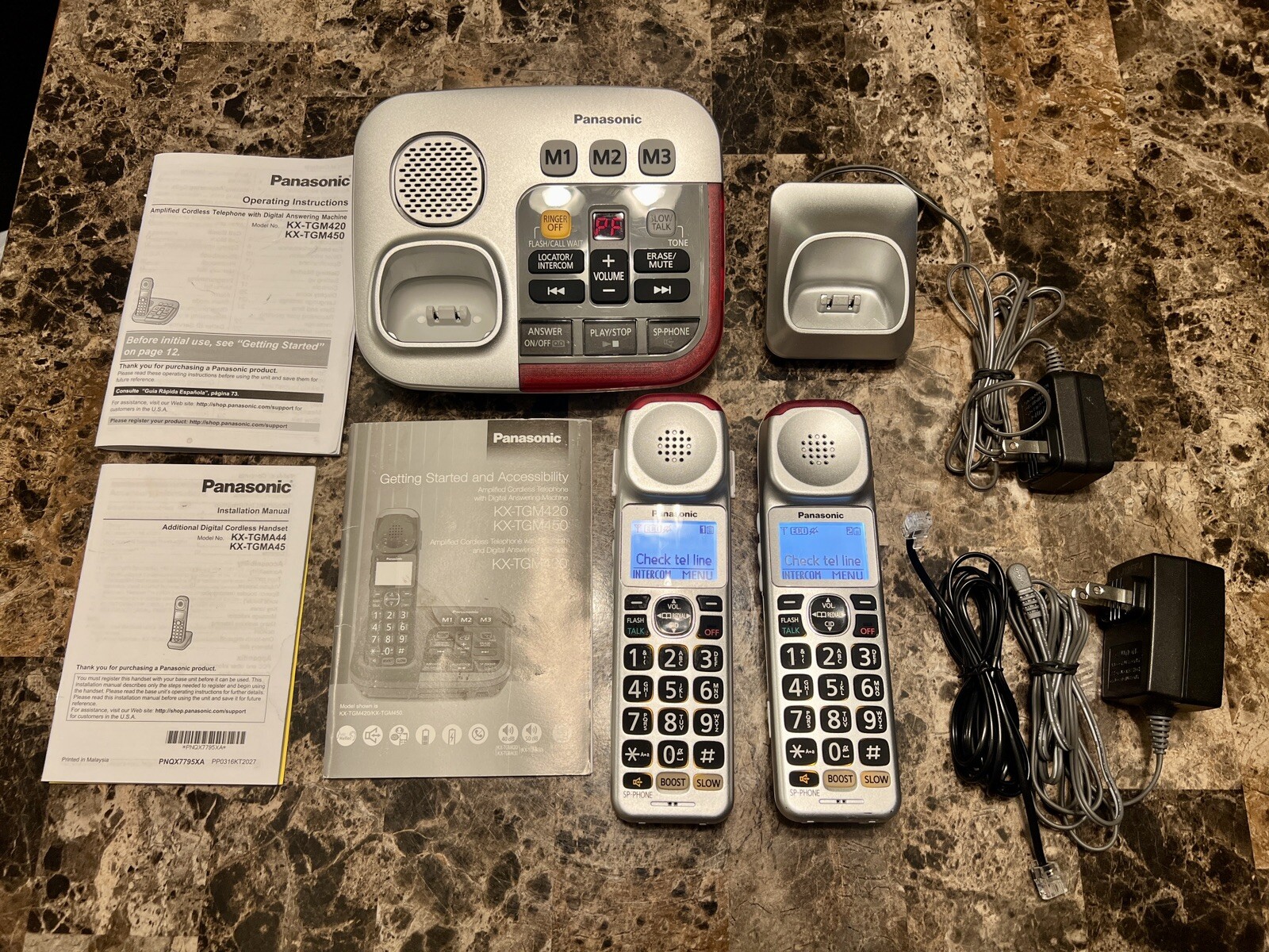 Panasonic KXTGM450S + Two KXTGMA45S Amplified/Noise Reduction