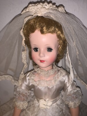 vintage doll in wedding dress cute Gorgeous Vintage All Original Sweet Sue Walker 17” Bride Wedding Doll