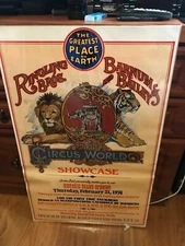 VINTAGE RINGLING BROS. CIRCUS WORLD SHOWCASE POSTER 19" by 31" OPENING FEB 1974