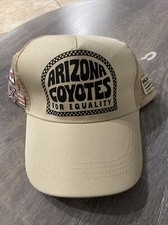 ARIZONA COYOTES FOR EQUALITY HAT SGA 3/22/2022 KRAKEN NHL HOCKEY CAP GILA RIVER