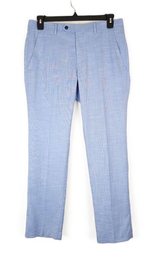 Alfani Men's Slim-Fit Stretch Knit Suit Pants Brushed Blue 30x30 NWT - 第 2/6 張圖片