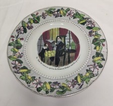 Rare ASSIETTE Creil Montereau - 19eme Siècle Humour -D 21 Cm Décoration Vintage