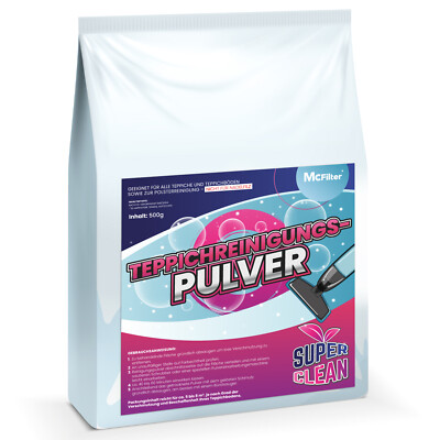McFilter Teppichreinigungspulver 500 Gramm Fleckenentfernung Polsterreinigung