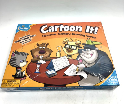 FACTORY SEALED NEW THINKFUL JR~ Cartoon it! - Hilarious Memory Drawing Game
