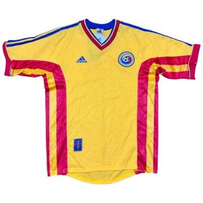 adidas 1998年ルーマニア代表 ユニフォームM MINT Romania 1998 Medium WC Adidas Jersey Shirt Vintage Gheorghe