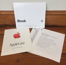 Vtg 2001 Apple Macintosh Mac iBook User Guide Manual Apple Care Brochure  Terms