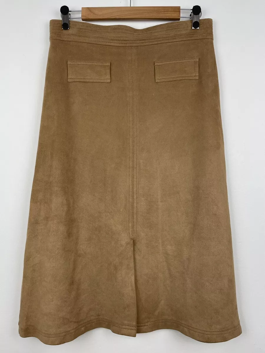 Brown suede skirt clearance uk