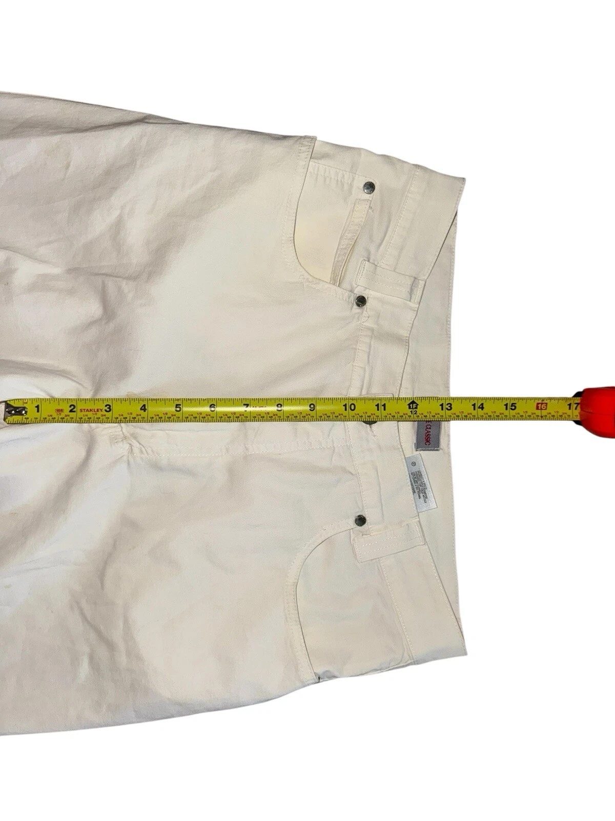 VERSACE CLASSIC AMJ11Z Pantalone Uomo 5 Tasche Cotone Elasticizzato Tg 34 x 33* Bianco