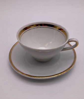 Kahla Porzellan Mokka-/Espresso Sammeltasse Goldrand Vintage DDR