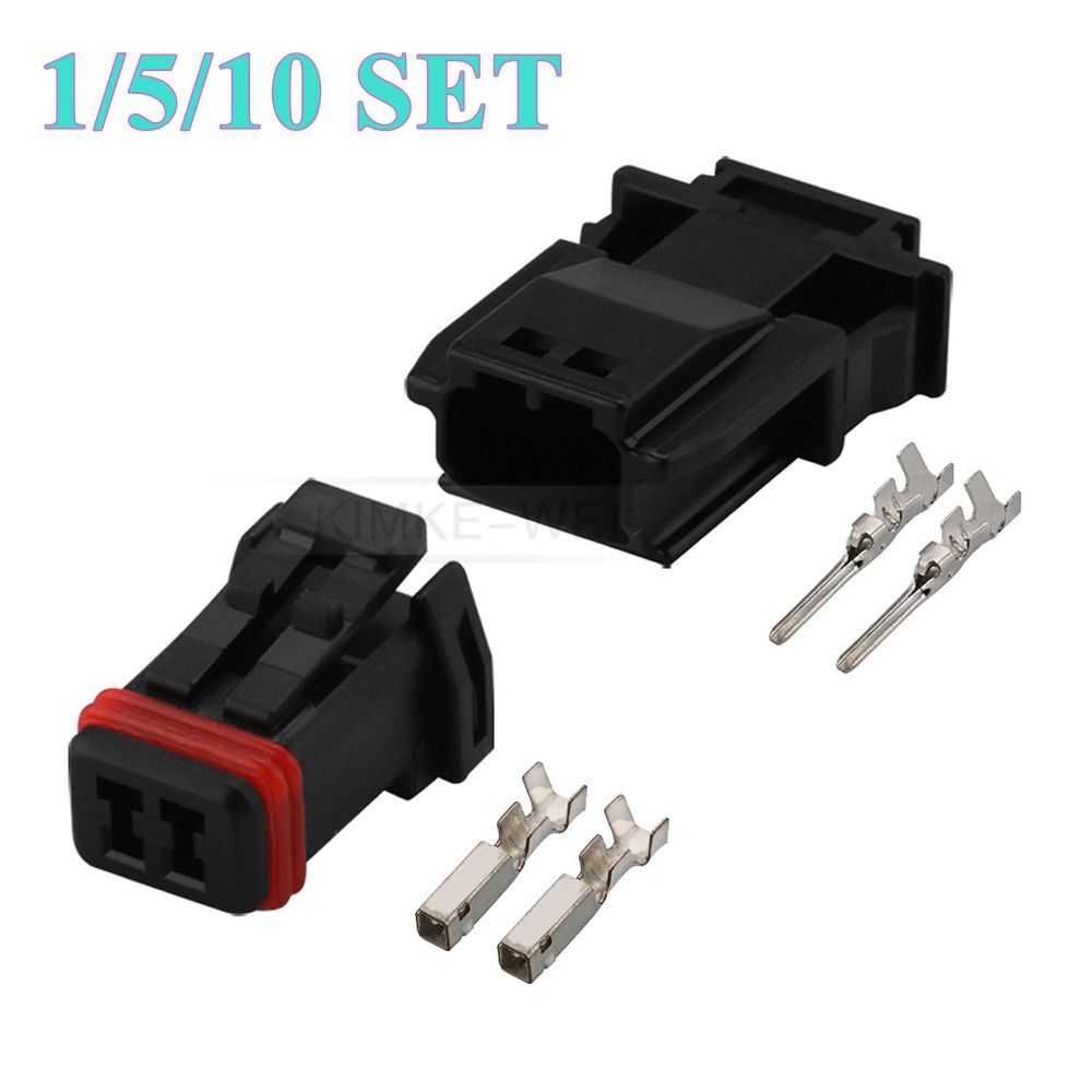 2 Pin JAE Motorcycle Car Male Female Connector Plug Kit For