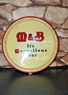 Vintage M&B It's Marvellous Beer Metal Tray Mitchells & Butlers 12.5 inch