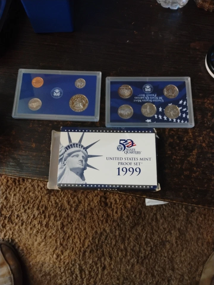 1999 United States Mint Proof Set 9 Coins, Please See Pics - Image 2 of 4