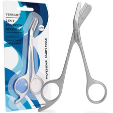 Eyebrow Trimming Scissors with Comb, Gifts For Men Women Stainless Steel
