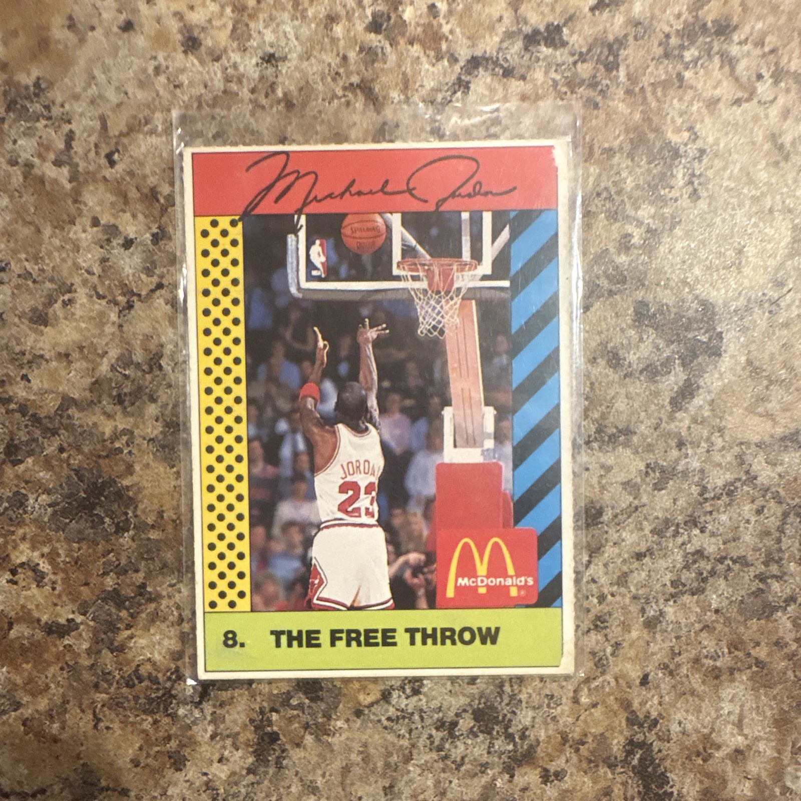 1990 McDonald's SI for Kids Sports Tips Michael Jordan #8 The Free Throw Insert