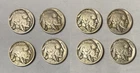 Lot of (8) Early Date Buffalo Nickels - 1915 thru 1923 -VG - F  Grades