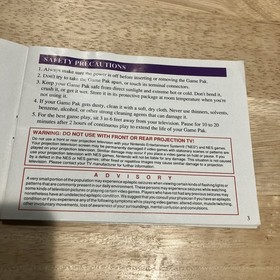 Sistema de entretenimiento Nes Snow Brothers manual solo Nintendo