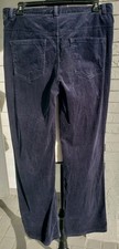 Talbots Signature Boot Cut Navy Blue Velvet Velour Trousers Slacks Pants Sz 6