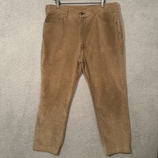 VINTAGE Levi's Corduroy Pants Men's 37x29 Brown 80s Straight Leg 519-1529 READ