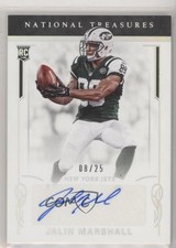 2016 Panini National Treasures Holo Silver 8/25 Jalin Marshall #171 Auto mm8