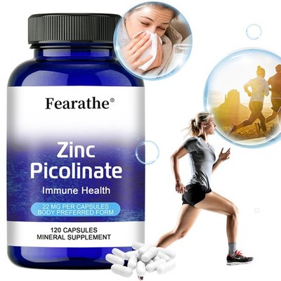 120 Pill Zinc Picolinate 22mg Body Preferred Improve Human Immunity Normal Taste