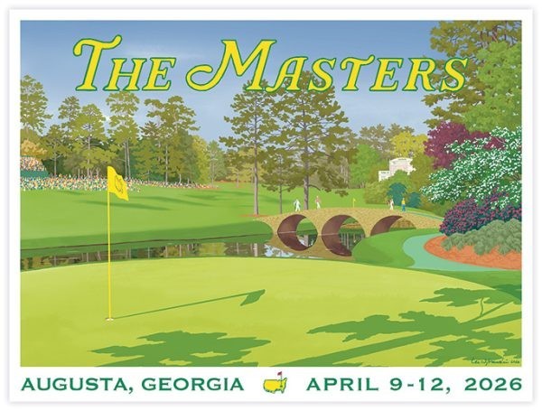 2023 Masters ポスター　ゴルフ Lee Wybranski Limited Edition 2026 Masters Poster Augusta National