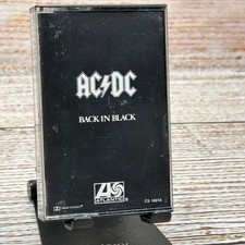 AC/DC Back in Black Cassette Tape Atlantic CS 16018 1980 Hard Rock Vintage