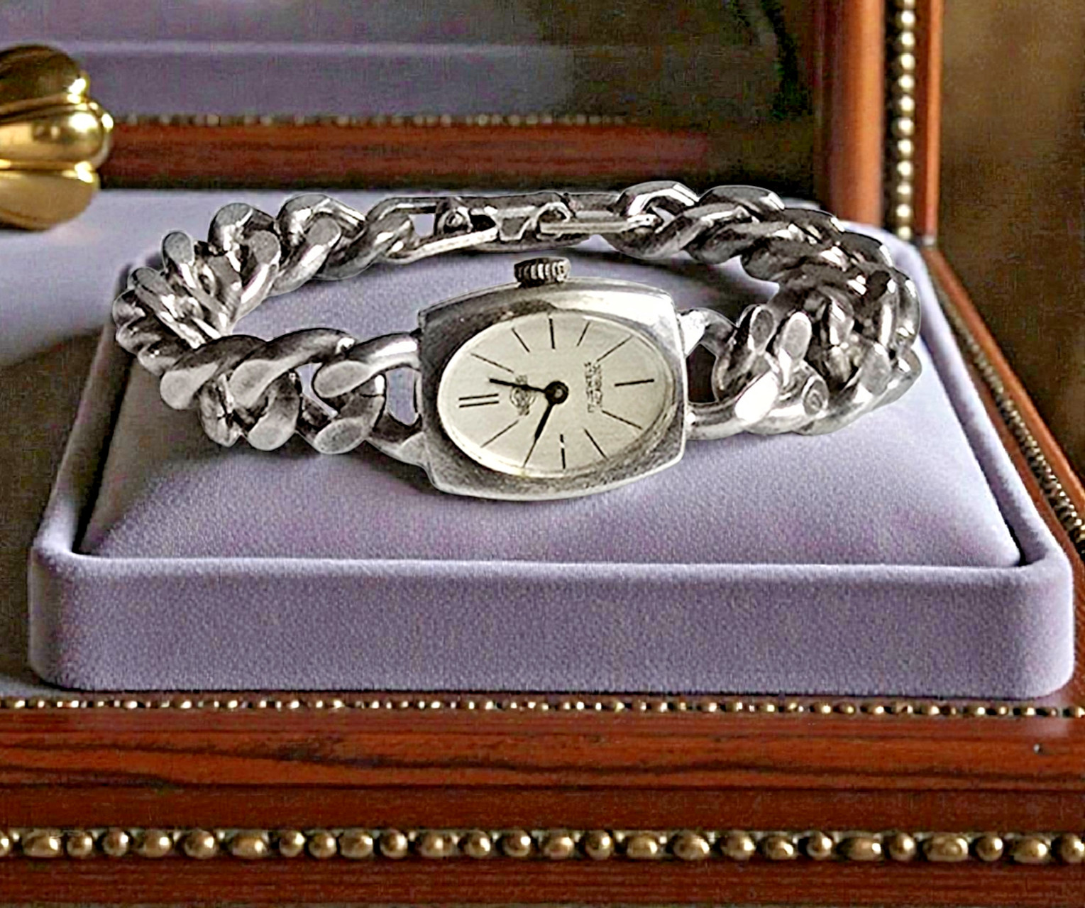 * Muy bonito reloj macizo para mujer * Berger * Vintage * plata 835 * (1710)
