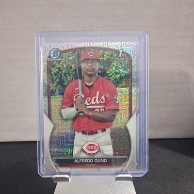 Alfredo Duno Bowman Chrome 2023 #BCP-238 Mojo Refractor 1st Prospects REDS