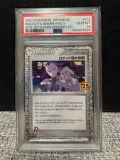 Carta Pokemon promozionale PSA 10 Rocket's Admin Pokemon 25th Anniversary Edi...