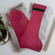 Izod Lacoste VTG Socks Super Soft Crew Orlon Acrylic Pink Made in USA size 9-11