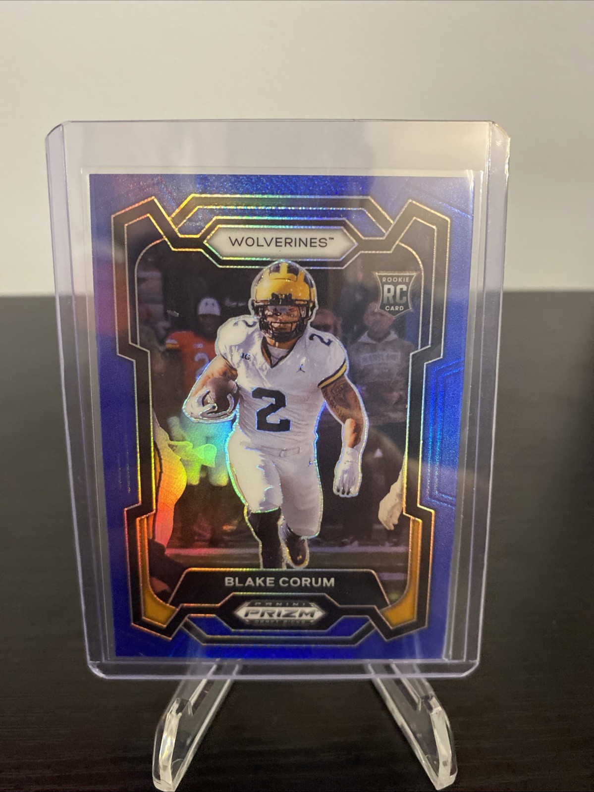 2024 Panini Prizm Draft Picks - Blake Corum #128 Blue Prizm /199 (RC)