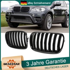 Kühlergrill Einzelsteg für BMW X5 E70 X6 E71 07-13 Grill Nieren Glanz Schwarz