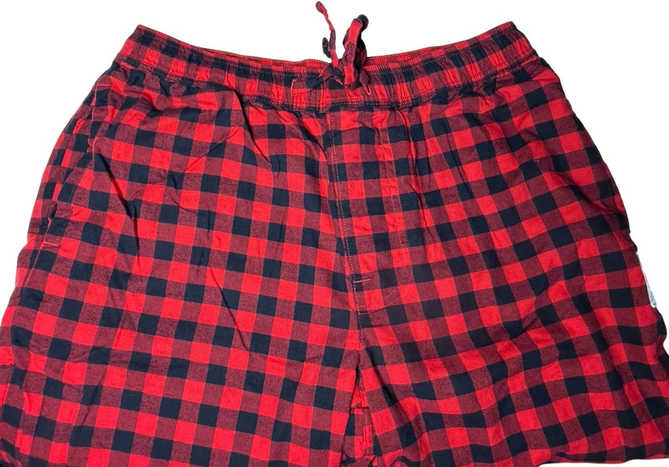 Pantalones de dormir Life is Good Buffalo a cuadros para hombre medianos negros rojos a cuadros salón pijamas Foto 4 de 4